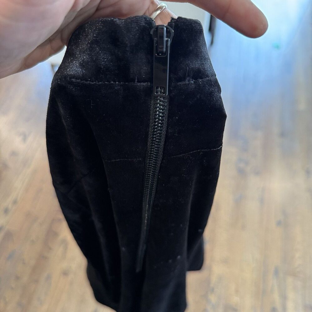 Good American Black Velour Pants Disco Boss Skinny Womens 2XL 6 Velvet 1615 NWOT - Picture 11 of 11